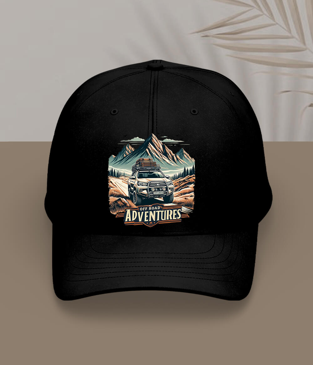 Black Off Road Adventure Cap