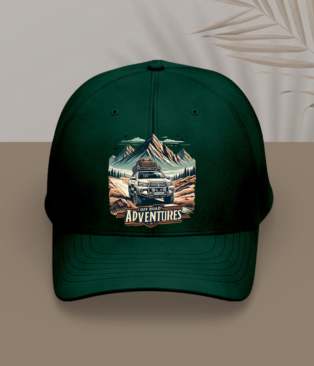 Green Off Road Adventure Cap