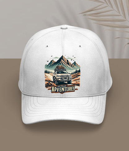 White Off Road Adventure Cap