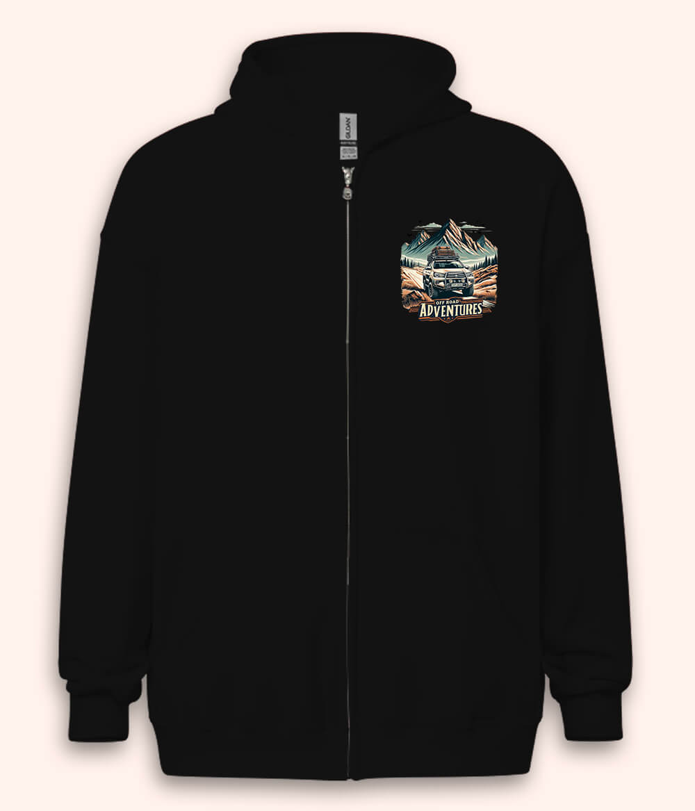 Off Road Adventure Zipper Hoodie