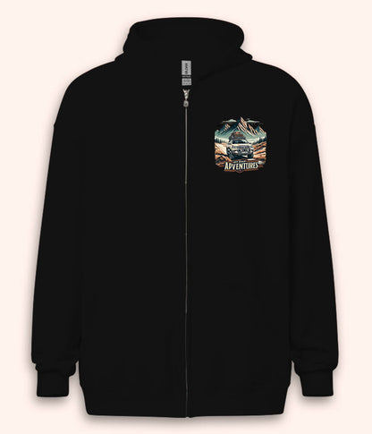 Off Road Adventure Zipper Hoodie