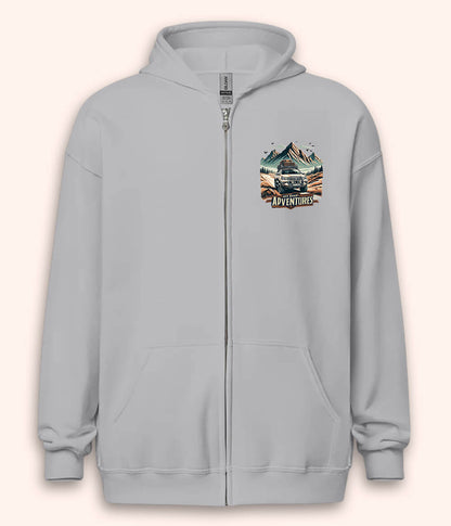 Off Road Adventure Zipper Hoodie