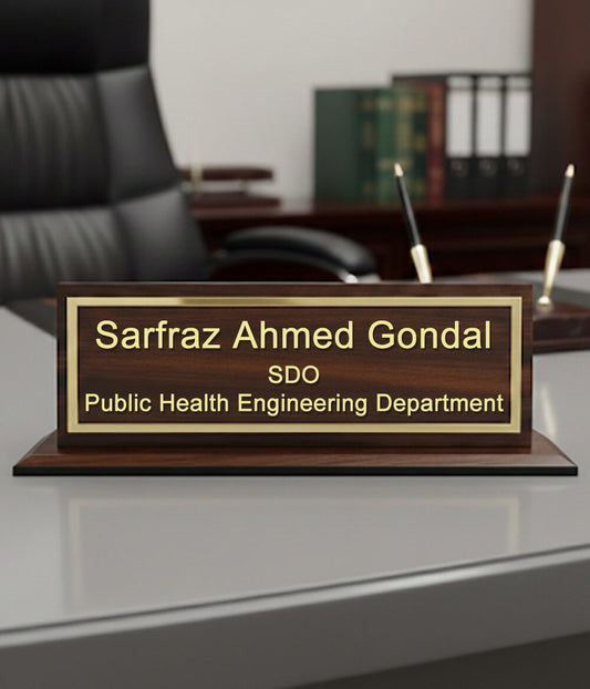 Office Desk Name Plate