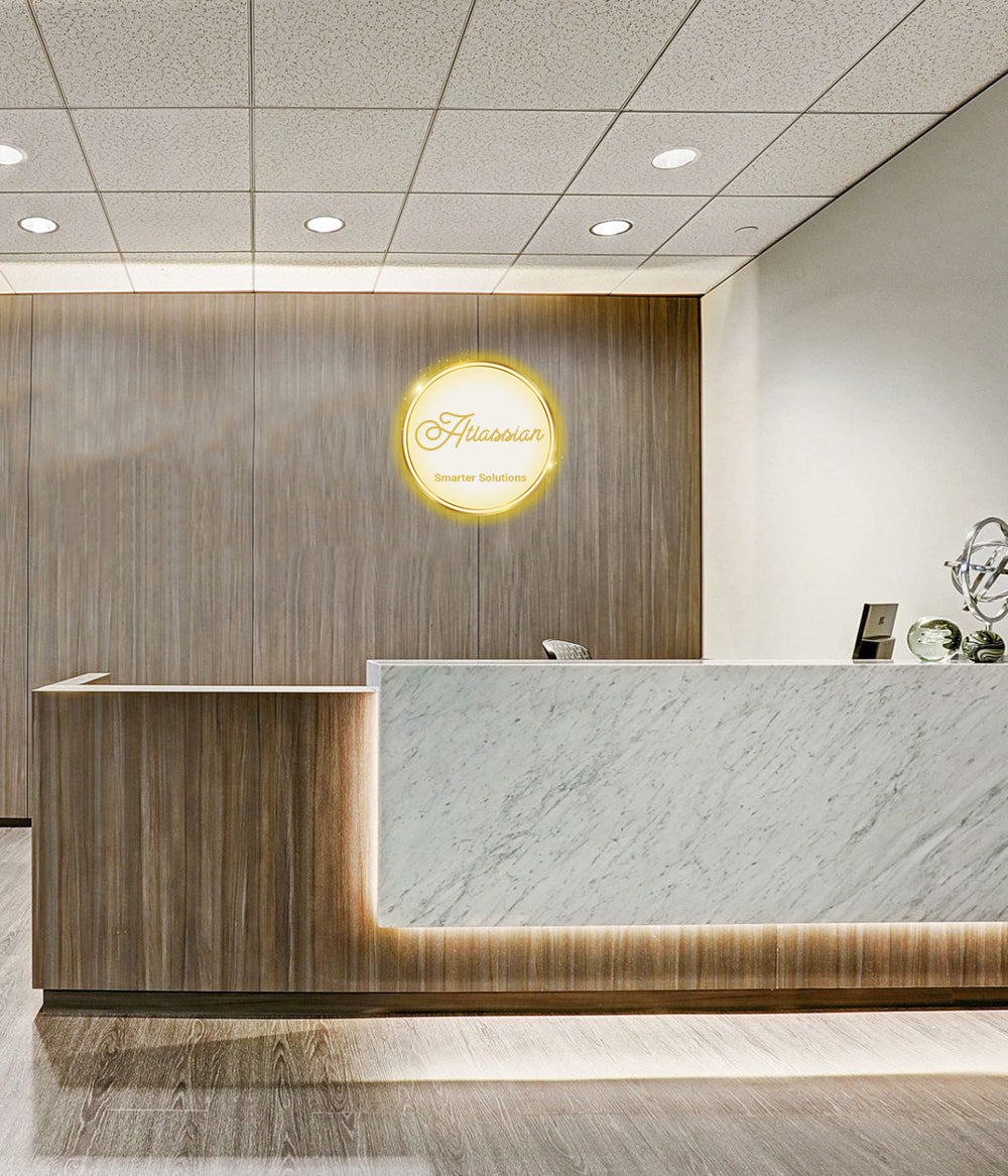Reception Led Signages Office reception Acrylic LED Sign (Customizable)