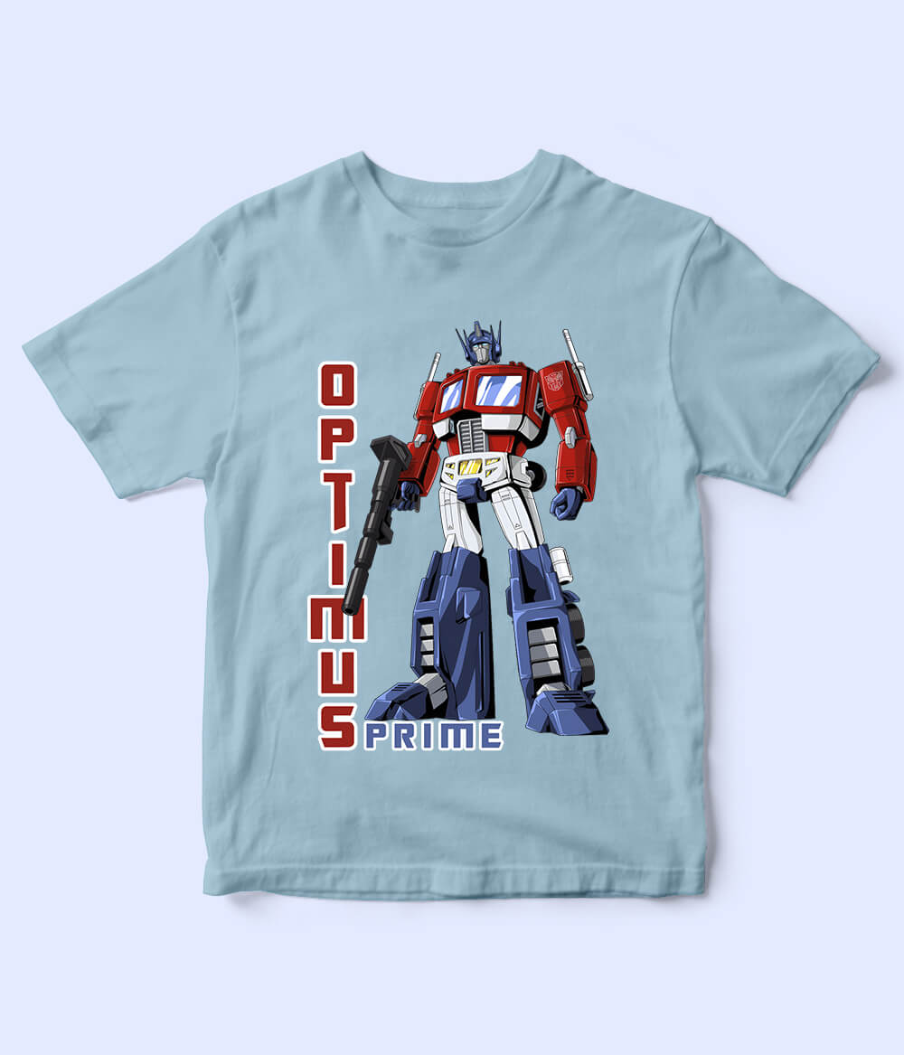 Optimus Prime Sky Blue Shirt for Boys