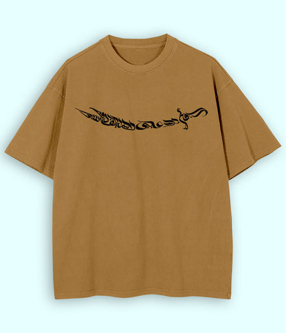 Oversized Ali Sword Calligraphy T-Shirt (Unisex)