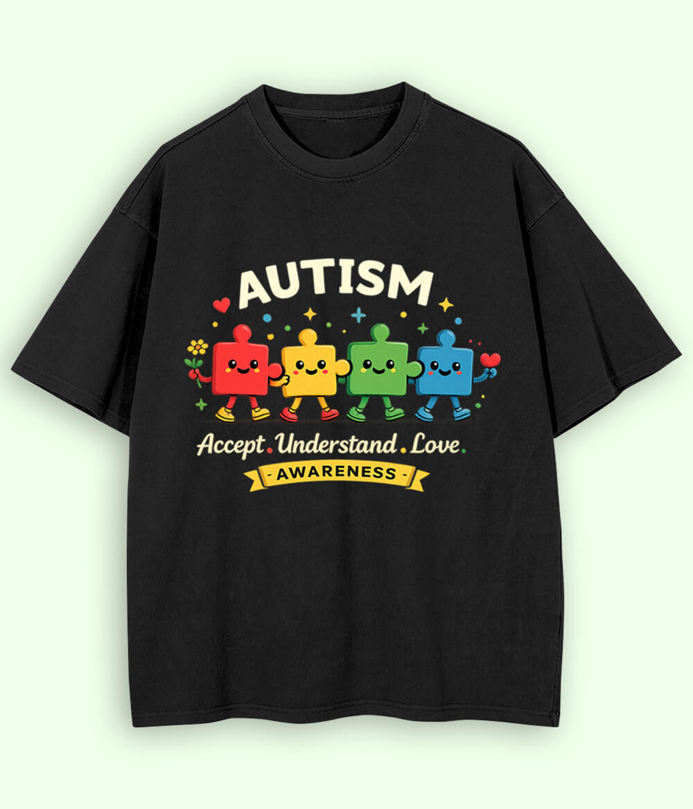 Oversized Autism Accept T-Shirt (Unisex)