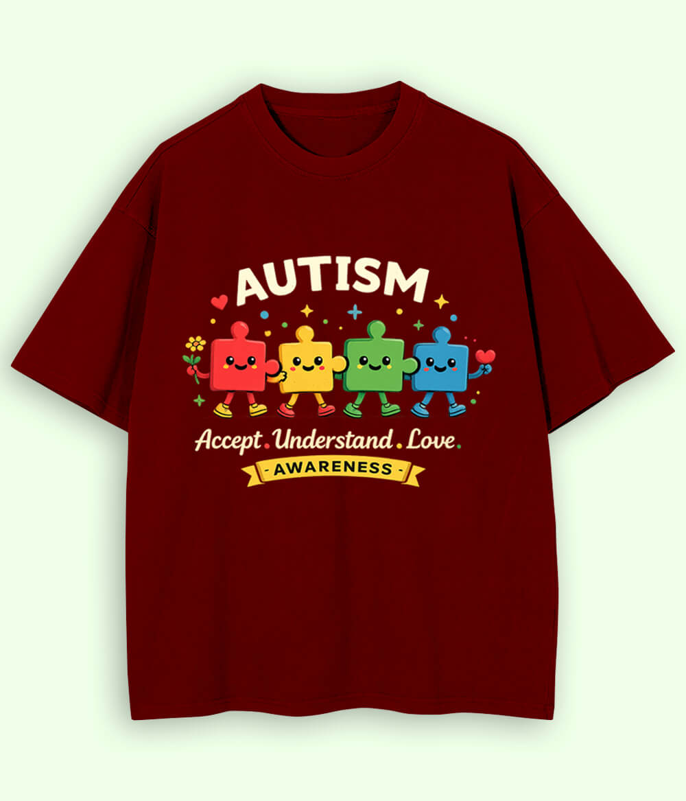 Oversized Autism Accept T-Shirt (Unisex)