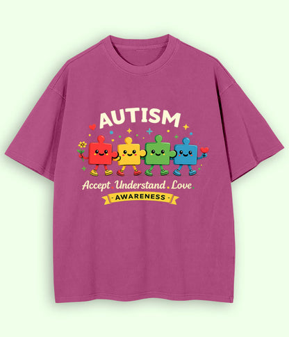 Oversized Autism Accept T-Shirt (Unisex)