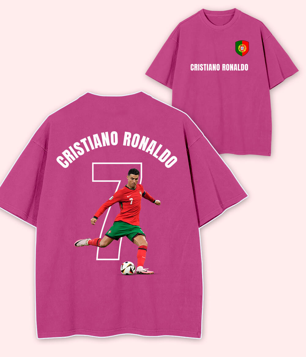 Oversized Cristiano Ronaldo Portugal Fan T-Shirt
