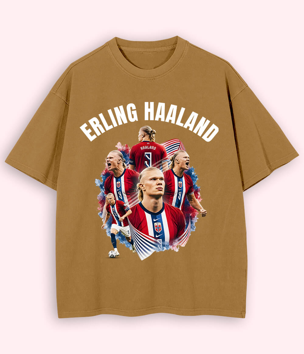 Oversized Erling Haaland Norway Supporter T-Shirt