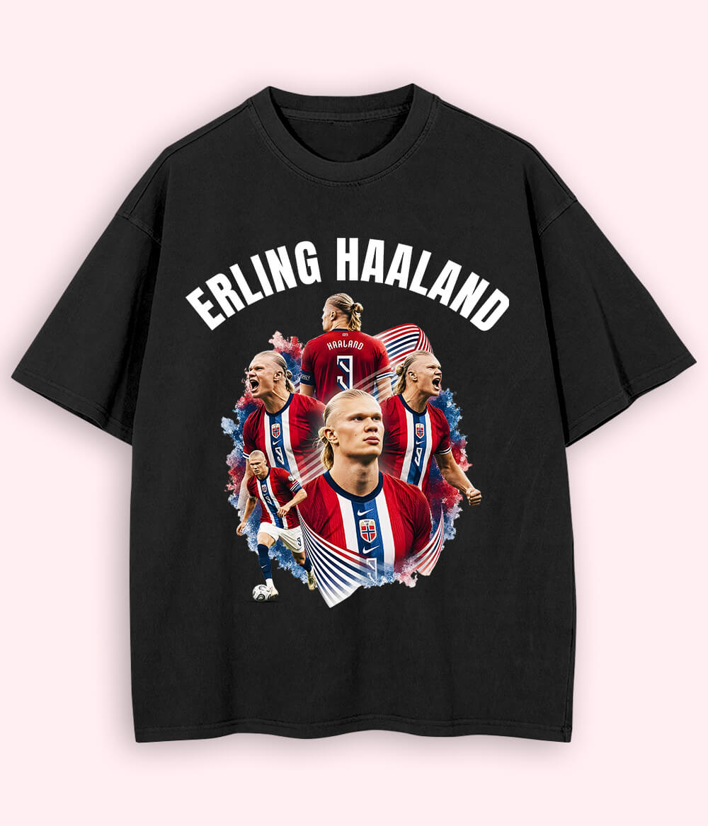 Oversized Erling Haaland Norway Supporter T-Shirt