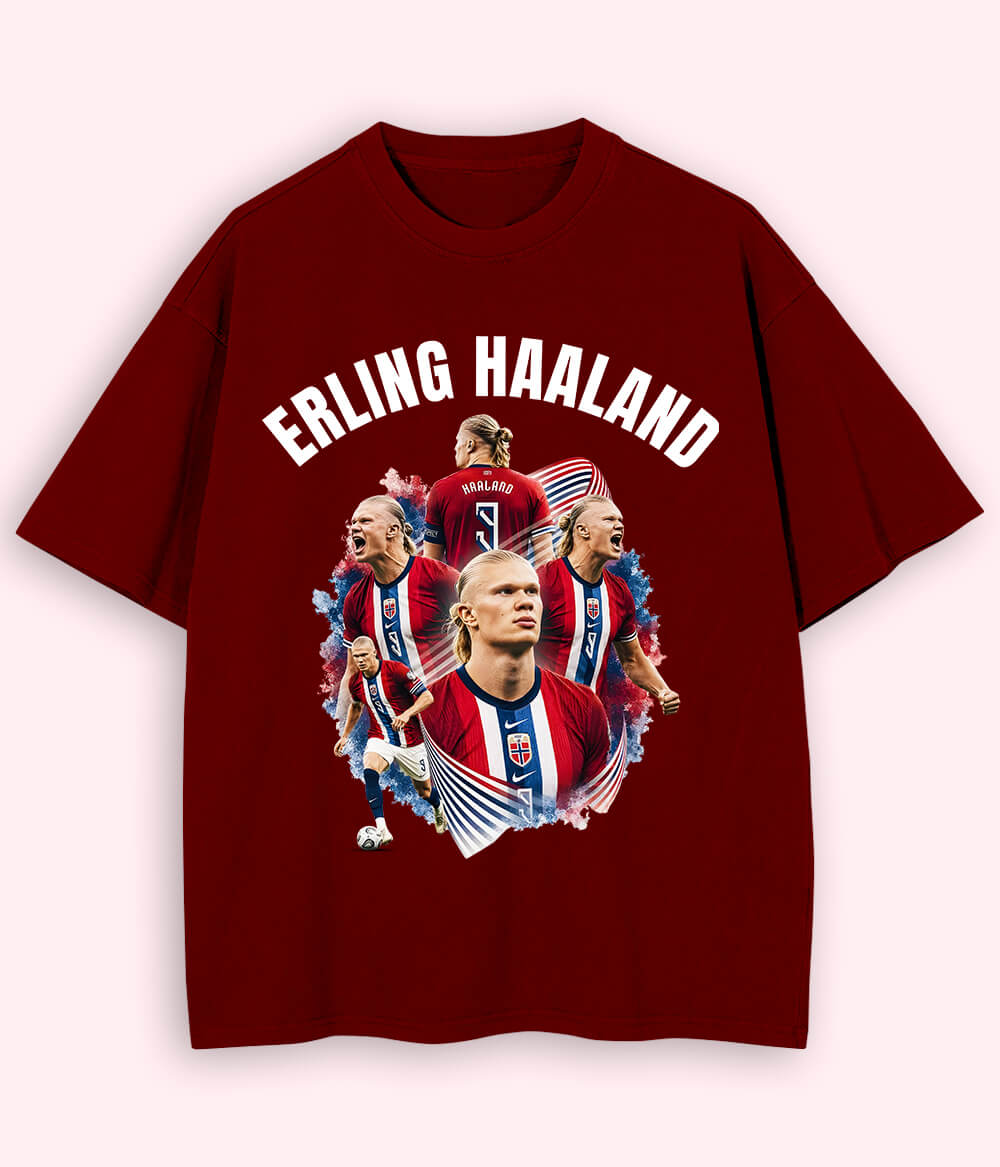 Oversized Erling Haaland Norway Supporter T-Shirt