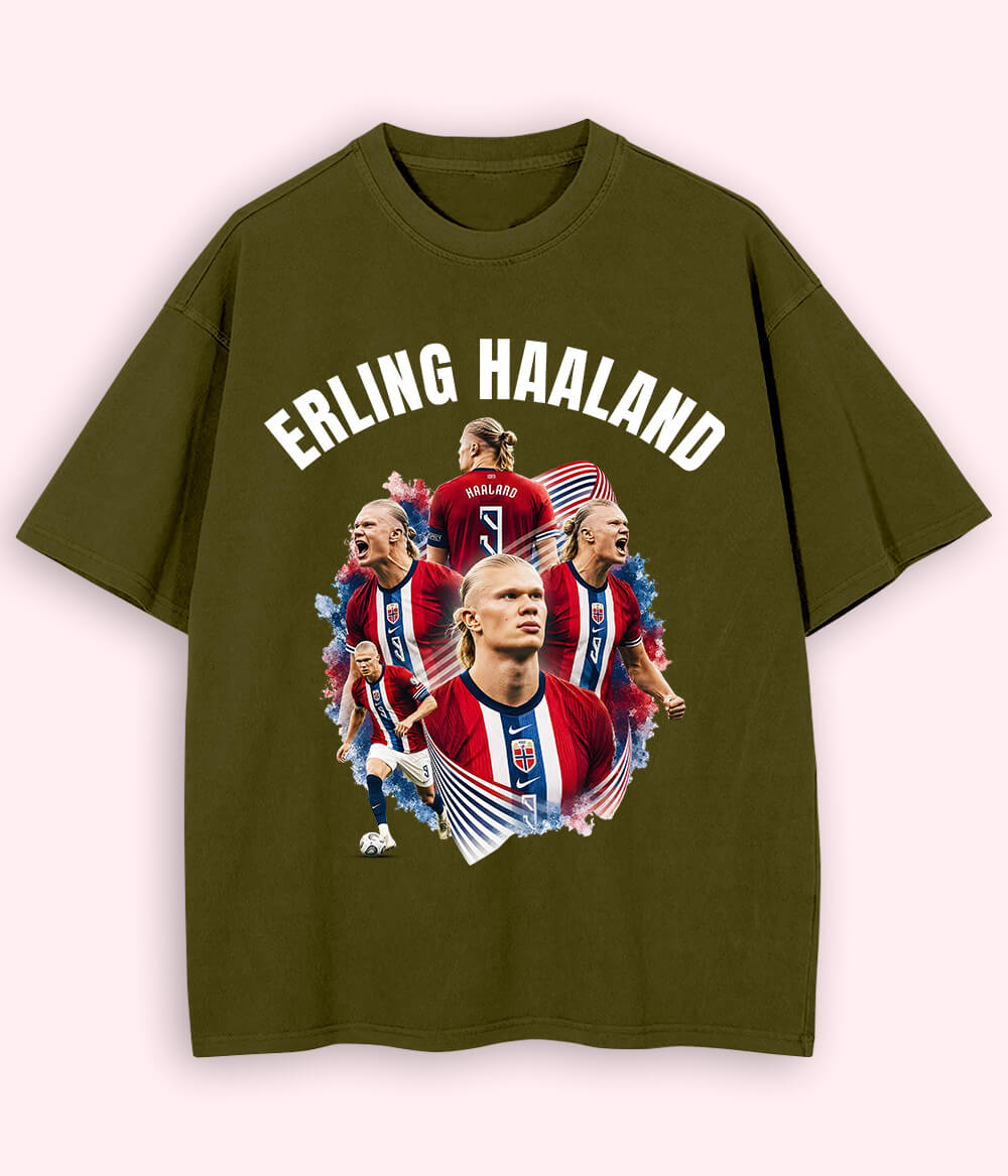 Oversized Erling Haaland Norway Supporter T-Shirt