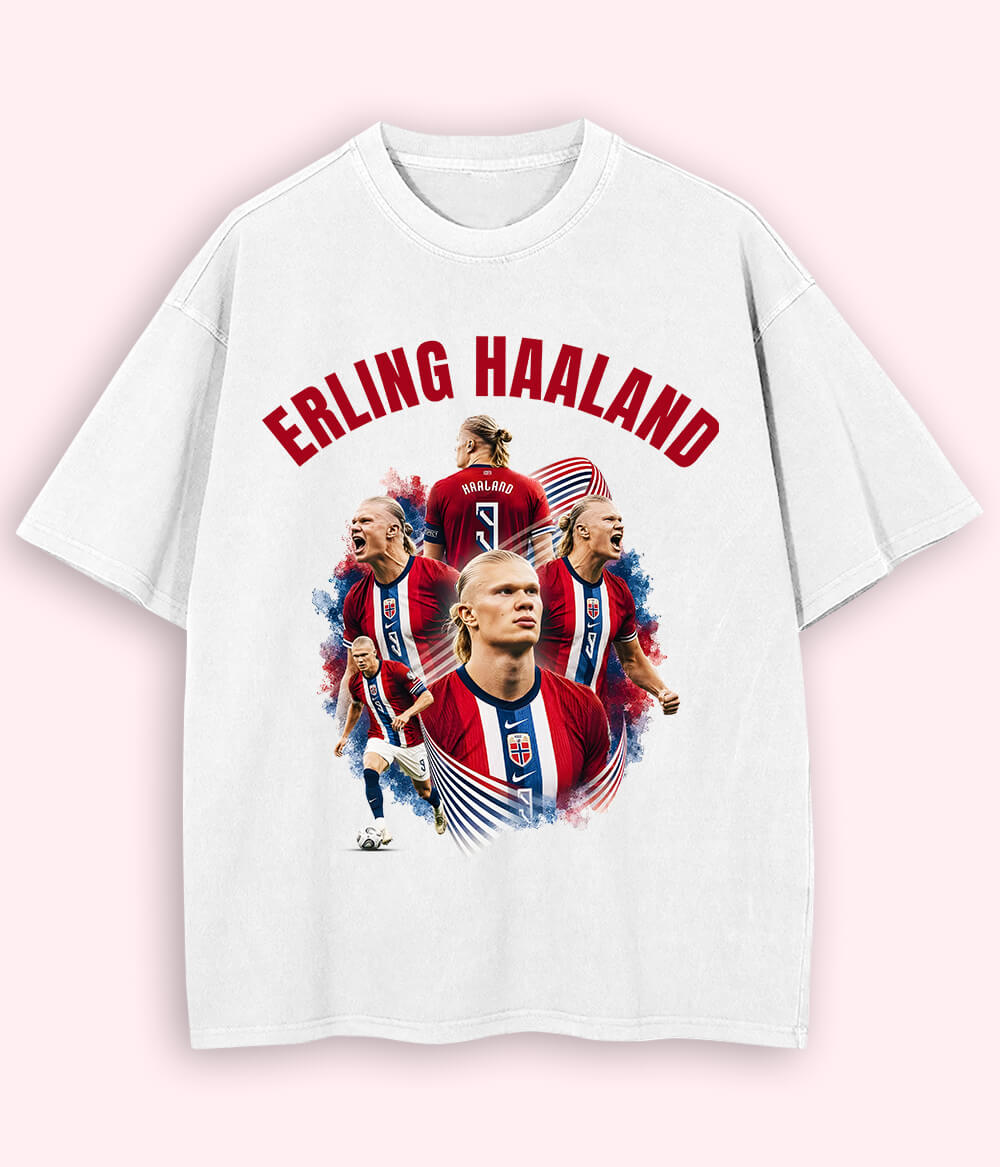 Oversized Erling Haaland Norway Supporter T-Shirt