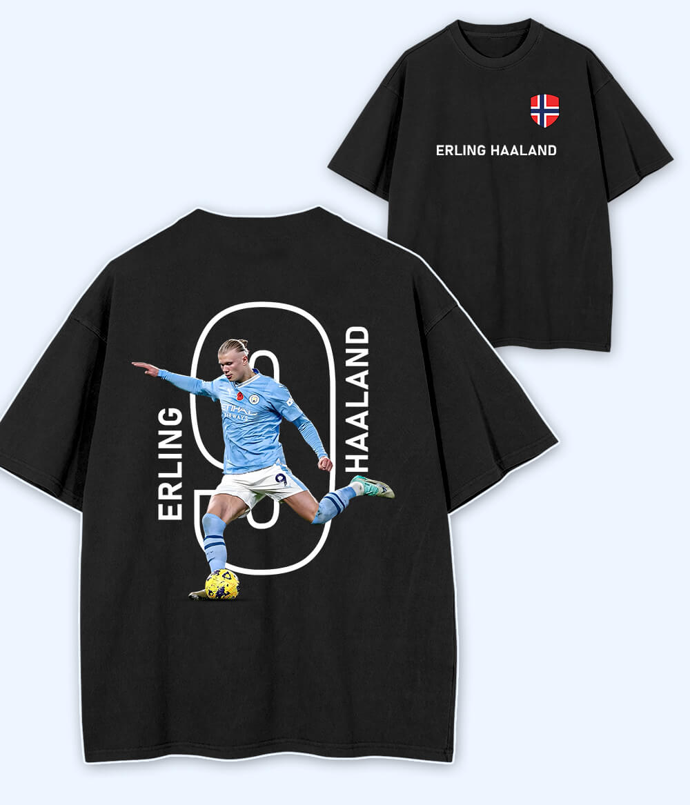 Oversized Erling Haaland Premier League Football T-Shirt
