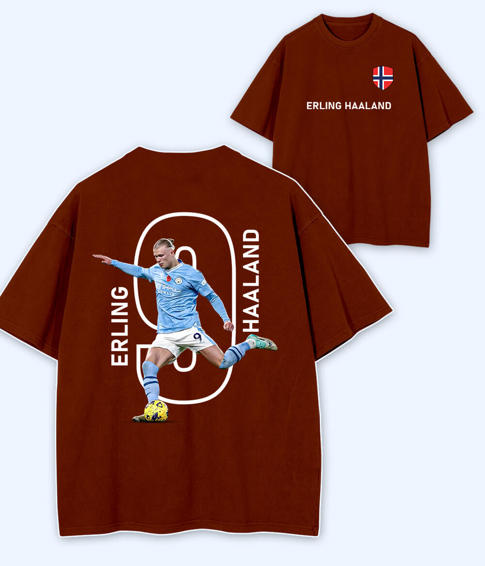 Oversized Erling Haaland Premier League Football T-Shirt