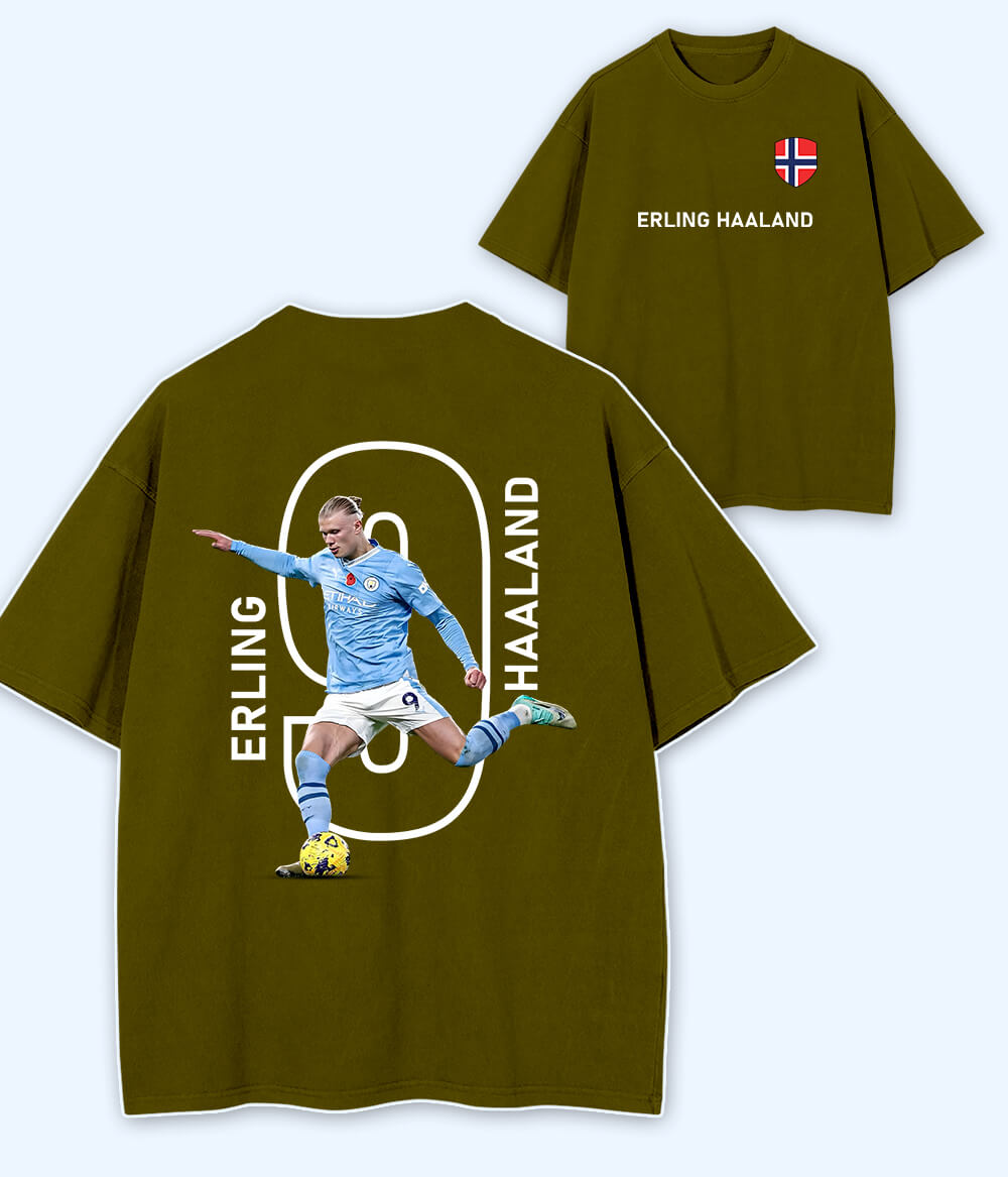 Oversized Erling Haaland Premier League Football T-Shirt