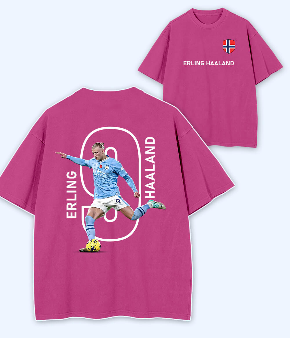 Oversized Erling Haaland Premier League Football T-Shirt