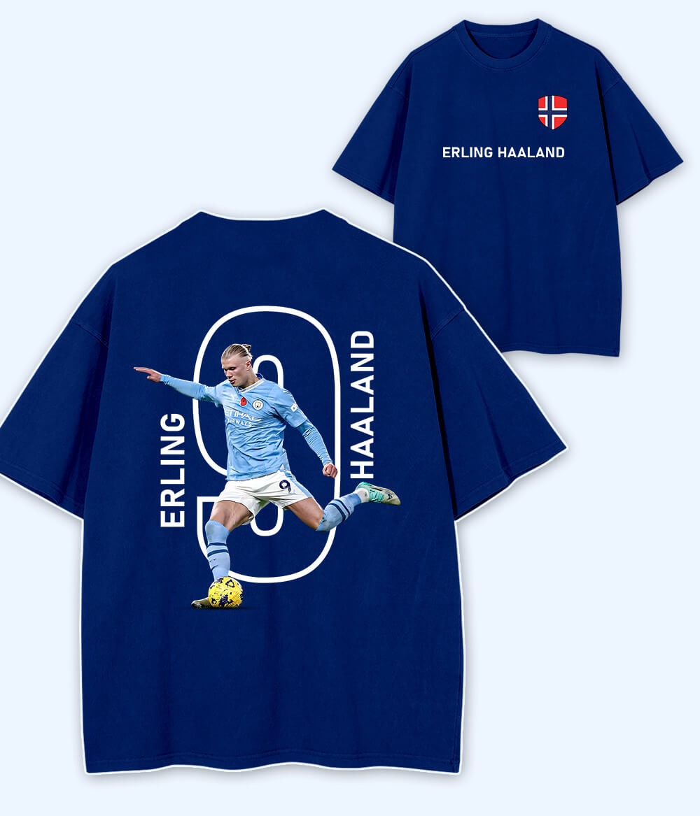 Oversized Erling Haaland Premier League Football T-Shirt