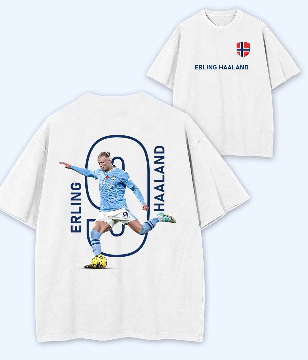 Oversized Erling Haaland Premier League Football T-Shirt
