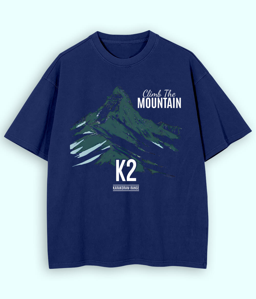 Oversized Hiking Navy T-Shirts (Unisex)