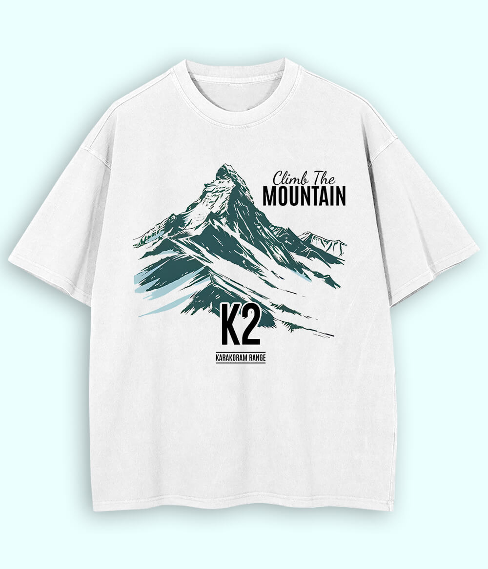 Oversized Hiking White T-Shirts (Unisex)