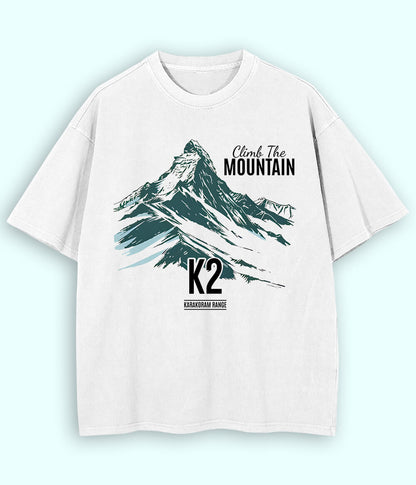 Oversized Hiking White T-Shirts (Unisex)