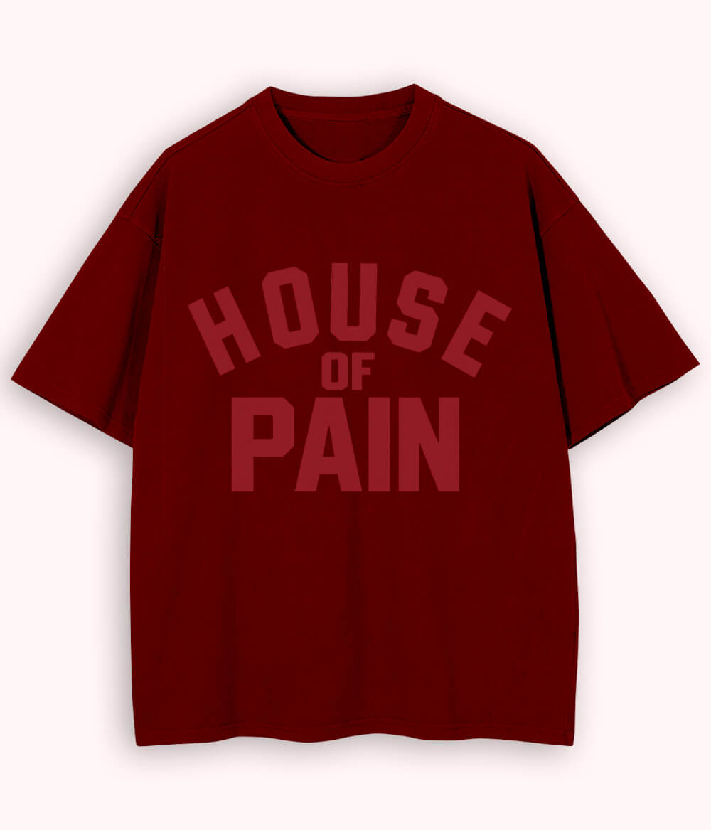 Maroon Oversized House of Pain T-Shirt (Unisex)