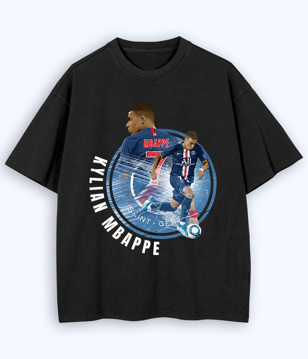 Oversized Kylian Mbappé PSG Fan T-Shirt