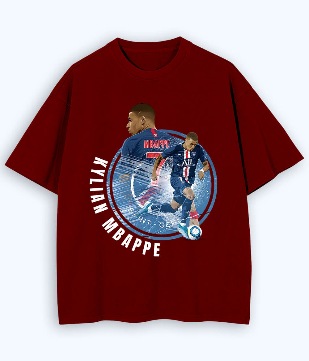 Oversized Kylian Mbappé PSG Fan T-Shirt