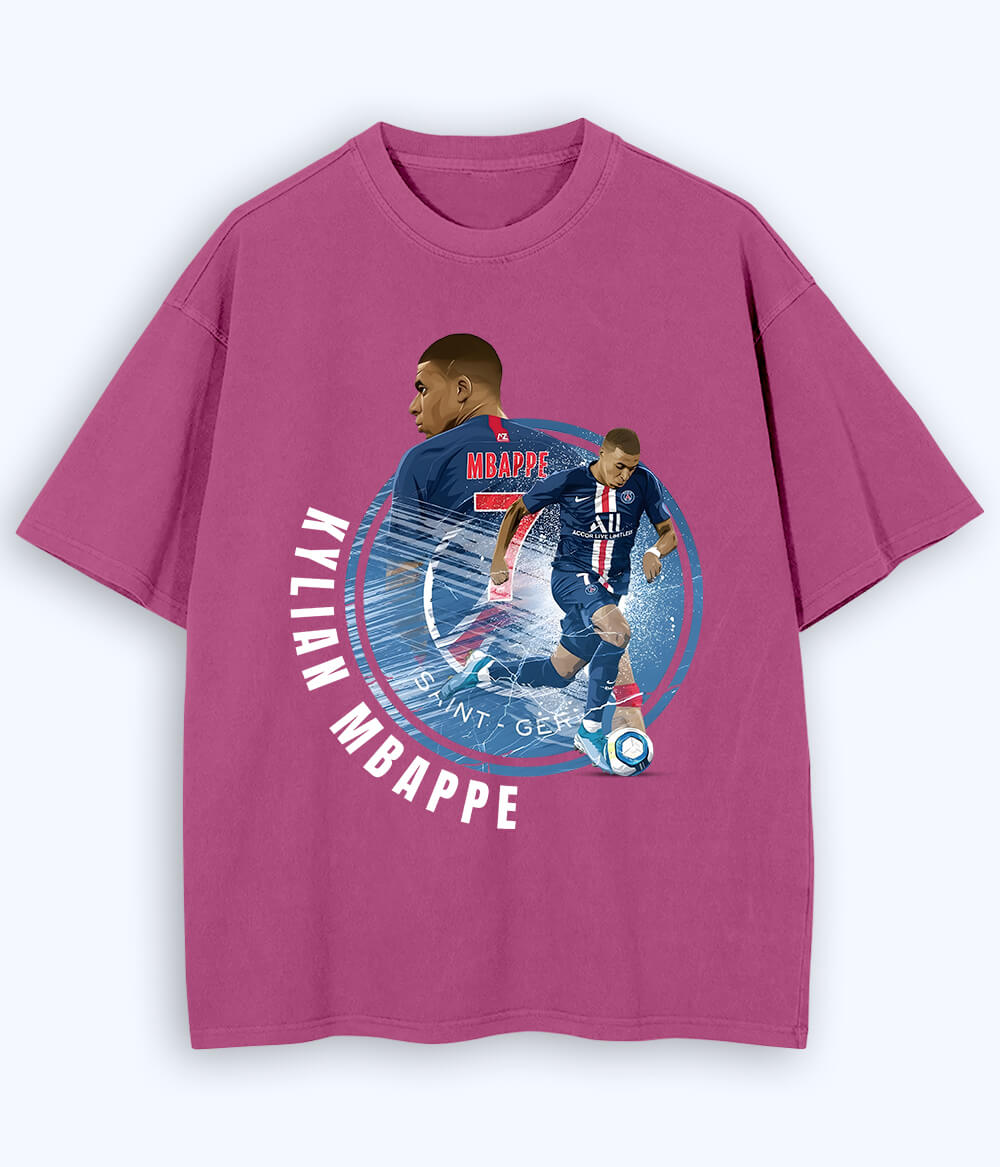 Oversized Kylian Mbappé PSG Fan T-Shirt