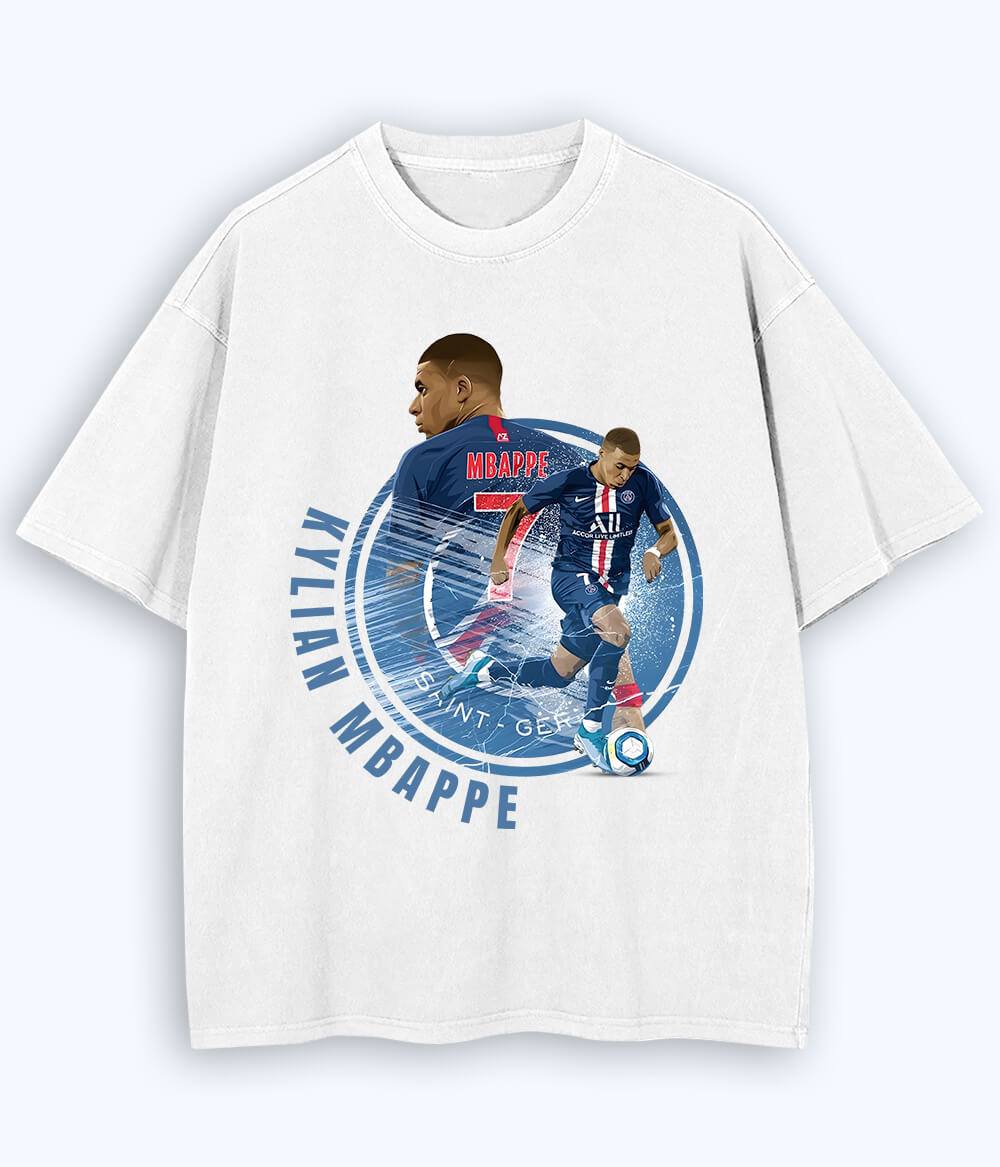 Oversized Kylian Mbappé PSG Fan T-Shirt