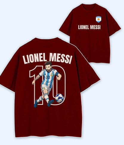 Oversized Lionel Messi Argentina Graphic T-Shirt