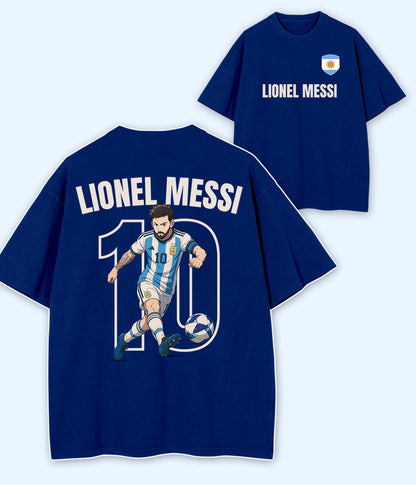 Oversized Lionel Messi Argentina Graphic T-Shirt