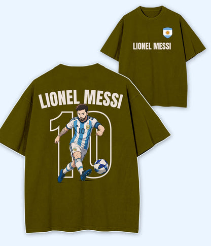 Oversized Lionel Messi Argentina Graphic T-Shirt
