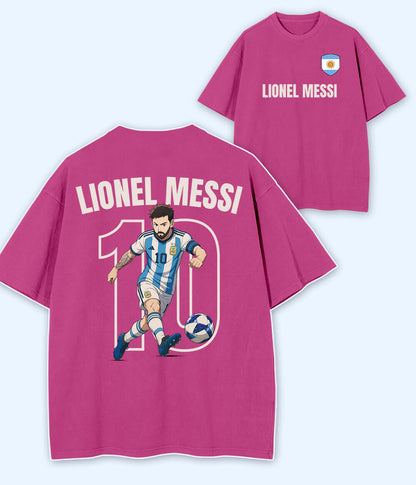 Oversized Lionel Messi Argentina Graphic T-Shirt