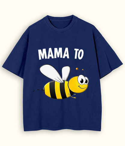 Navy Blue Oversized Mother T-Shirt
