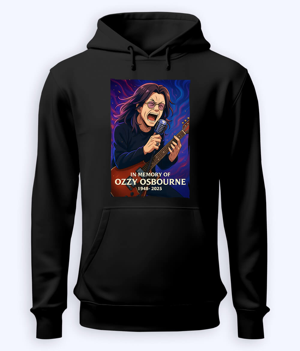 Black Ozzy Osbourne Fan Hoodie (Unisex)