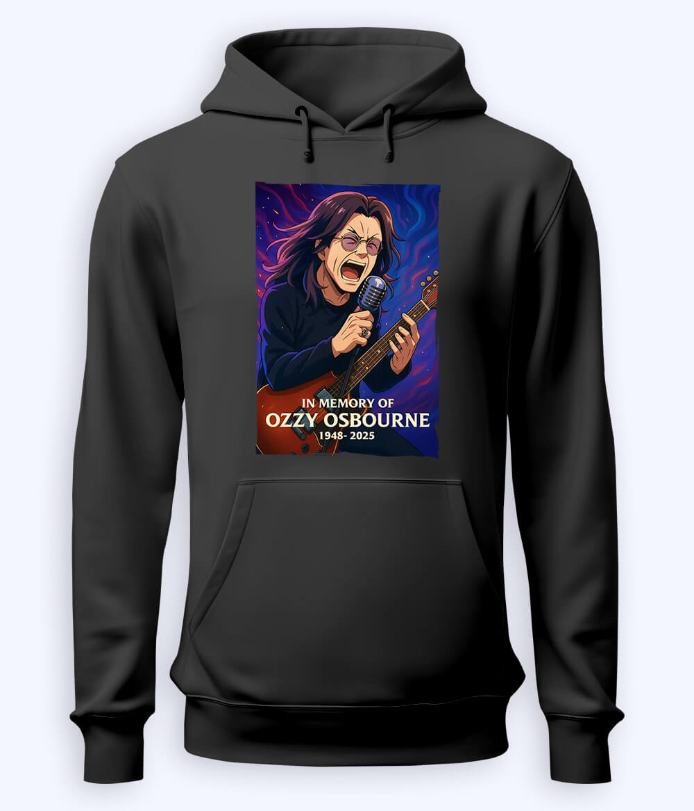 Charcoal Grey Ozzy Osbourne Fan Hoodie (Unisex)