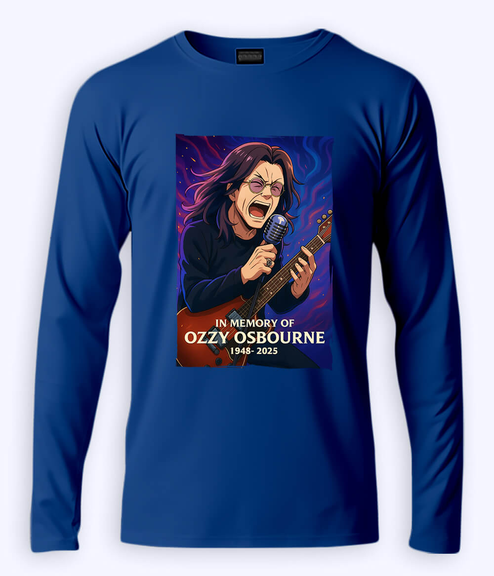 Royal Blue Ozzy Osbourne Fan Long Sleeve T-Shirt (Unisex)