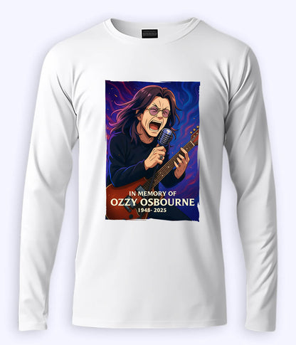 White Ozzy Osbourne Fan Long Sleeve T-Shirt (Unisex)