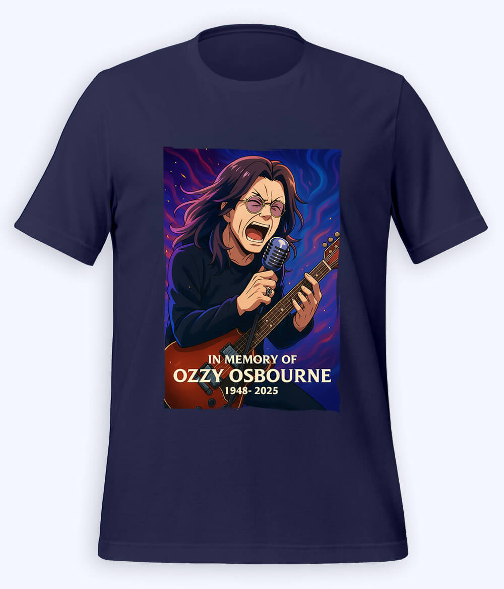 Navy Ozzy Osbourne T-Shirt (Unisex)