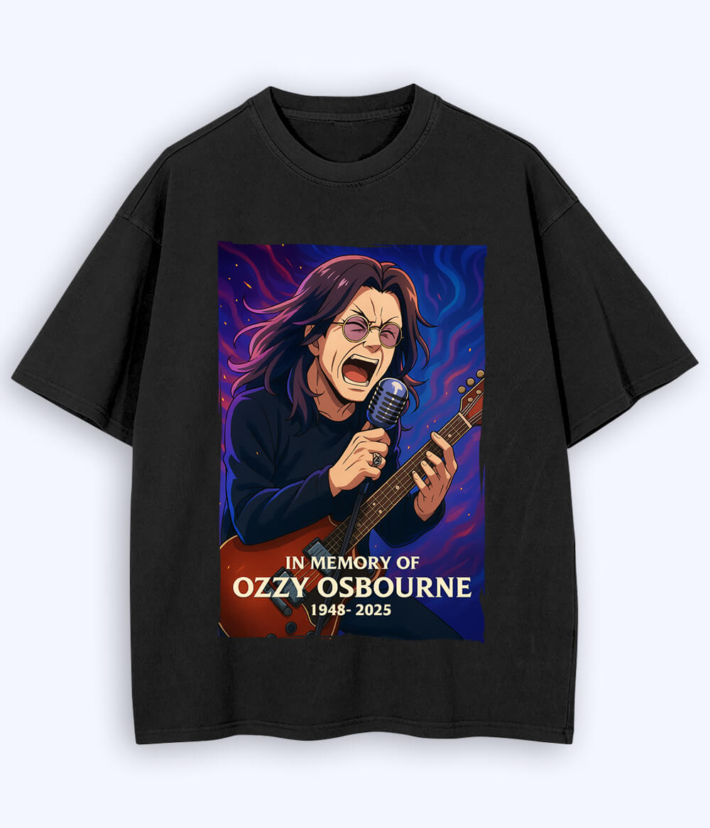 Black Ozzy Osbourne Oversized T-Shirt (Unisex)