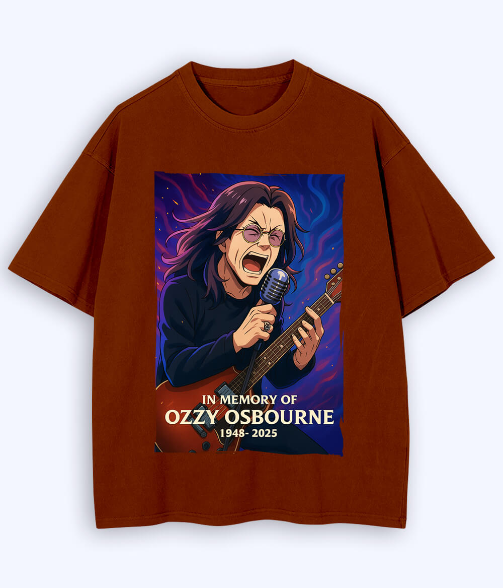 Brown Ozzy Osbourne Oversized T-Shirt (Unisex)