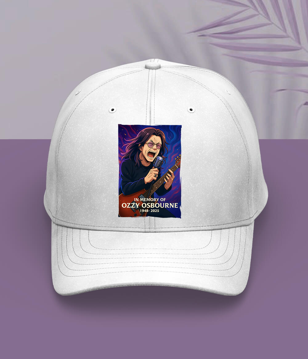 White Ozzy Osbourne Cap