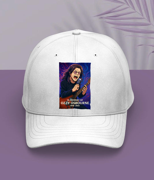 White Ozzy Osbourne Cap