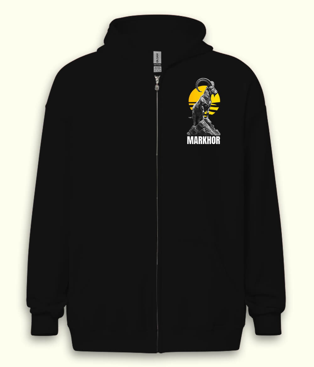 Pakistan National Animal Graphic Zipper Hoodie