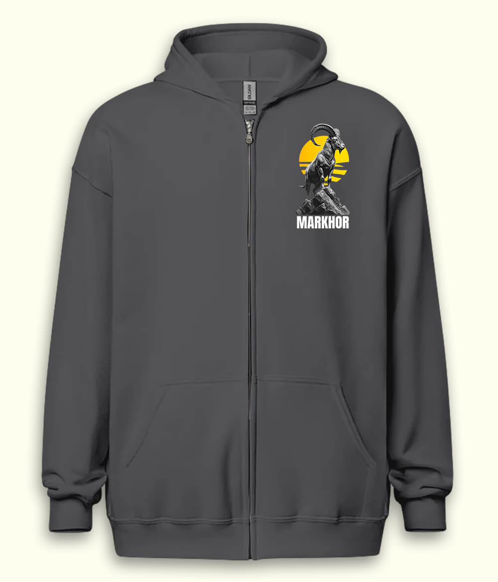 Pakistan National Animal Graphic Zipper Hoodie