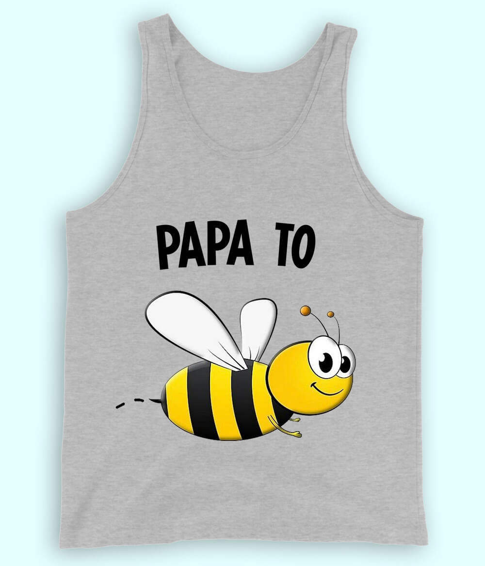 Heather Grey Papa to be Tanktop